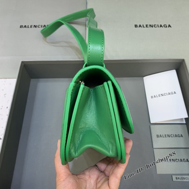 Balenciaga專櫃爆款大號牙籤紋綠肩背包 巴黎世家新款Gossip bag斜挎包 fyj1313